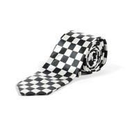 Retro Black and White SKA Checkered Skinny Tie