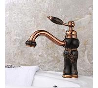 Retro Black Bathroom Faucet Brass Construction Cold & Hot Water Mixer Removable Aerator Stylish Sink Tap for Bathroom and Toilet Durable and Elegant Design