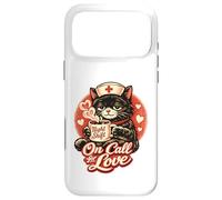 Retro Black Cat Nurse On Call For Love Night Shift Valentine Case for iPhone 17 Pro Max
