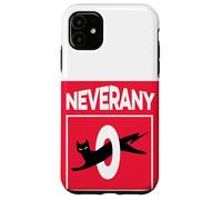 Retro Black Cat with Ironic Abstinence Celibacy Message Case for iPhone 11