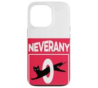 Retro Black Cat with Ironic Abstinence Celibacy Message Case for iPhone 13 Pro