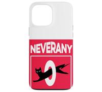Retro Black Cat with Ironic Abstinence Celibacy Message Case for iPhone 13 Pro Max