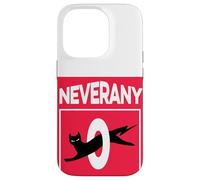 Retro Black Cat with Ironic Abstinence Celibacy Message Case for iPhone 14 Pro