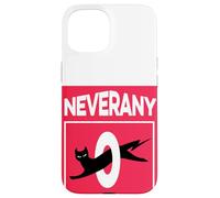 Retro Black Cat with Ironic Abstinence Celibacy Message Case for iPhone 15