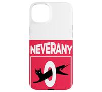 Retro Black Cat with Ironic Abstinence Celibacy Message Case for iPhone 15 Plus