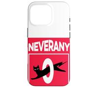 Retro Black Cat with Ironic Abstinence Celibacy Message Case for iPhone 16 Pro