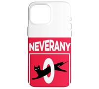 Retro Black Cat with Ironic Abstinence Celibacy Message Case for iPhone 16 Pro Max