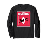 Retro Black Cat with Ironic Abstinence Celibacy Message Long Sleeve T-Shirt