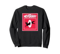 Retro Black Cat with Ironic Abstinence Celibacy Message Sweatshirt