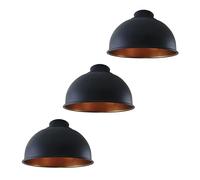 Retro Black Gold Inner Light Shade Ceiling, Cone Metal Lampshades for Ceiling Lights, Industrial Easy Fit Pendant Lamp Shades for Table Lamps, Living Room, Bedroom, Kitchen, Hallway, Home Décor