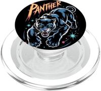 Retro Black Panther Tattoo Cosmic 80s Cat Leopard Jaguar PopSockets PopGrip for MagSafe
