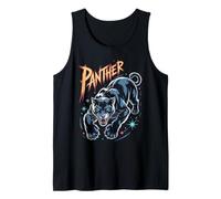 Retro Black Panther Tattoo Cosmic 80s Cat Leopard Jaguar Tank Top