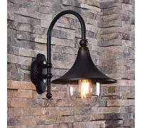 Retro Black Wall Sconce - Waterproof Outdoor Wall Lamp, Industrial Swan Neck Design For Garden Courtyard And Aisle - Hardwired Aluminum Wall Light