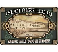 Retro Bleschilld for Scotch Whisky Fans - Fits Laphroaig Lovers and Connoisseurs 30 x 20 cm
