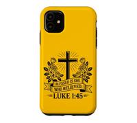 Retro Blessed Is She Who Believed Christian Women hope Faith Case for iPhone 11