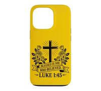 Retro Blessed Is She Who Believed Christian Women hope Faith Case for iPhone 13 Pro
