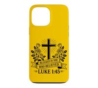 Retro Blessed Is She Who Believed Christian Women hope Faith Case for iPhone 13 Pro Max
