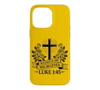 Retro Blessed Is She Who Believed Christian Women hope Faith Case for iPhone 14 Pro Max