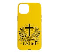 Retro Blessed Is She Who Believed Christian Women hope Faith Case for iPhone 15 Plus