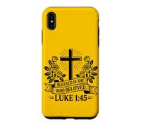 Retro Blessed Is She Who Believed Christian Women hope Faith Case for iPhone XS Max