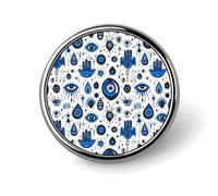 Retro Blue Eyes Print Enamel Pins for Backpack - Cute Jacket Coat Hat Bags Badge Pins, Funny Unique Novelty Button Pin Women Men Fashion Jewelry Accessories