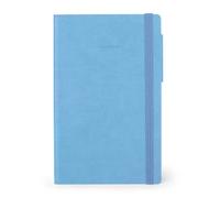 Legami - My Notebook, Retro Blue, Medium, Lined Notebook in FSC Certified Paper, 192 Pages, Softcover, Elastic Closure, 13 x 21 cm