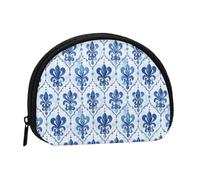 Retro Blue Patterns Print Coin Purse - Mini Coin Purses for Women, Cute Small Change Purse Coins Pouch