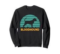 Retro Blue Sunset Bloodhound - Vintage Hound Lover Sweatshirt