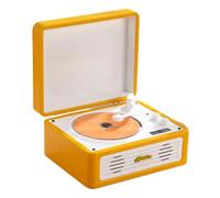 Retro Blue-tooth CD Player, Magnetic CD Player with Ambient Light, BT 5.4 Transmitter/Receiver, 360° Surround Sound, Vintage CD-Players for Birthday, Bedroom, Desktop Gift orange