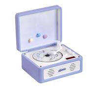Retro Blue-tooth CD Player, Magnetic CD Player with Ambient Light, BT 5.4 Transmitter/Receiver, 360° Surround Sound, Vintage CD-Players for Birthday, Bedroom, Desktop Gift purple