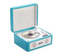 Retro Blue-tooth CD Player, Magnetic CD Player with Ambient Light, BT 5.4 Transmitter/Receiver, 360° Surround Sound, Vintage CD-Players for Birthday, Bedroom, Desktop Gift blue