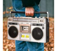 Retro Bluetooth Boombox, AM/FM Radio, Cassette/CD Player, SD/USB | Retro Bluetooth Boombox with AM/FM Radio & CD Player, Perfect for Travel, Parties, Camping & Gatherings