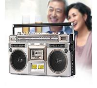 Retro Bluetooth Boombox, Cassette Tape Recorder, with FM and DAB+ Radio,USB Recording, Bluetooth Receiver+Speakers, Classic 80S Style with Modern Technology