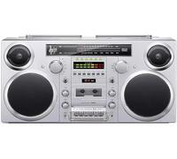 Retro Bluetooth Boombox with Cassette & CD Player, AM/FM Radio, SD Slots, Aux In - Convert Cassettes to USB/SD for Digital Music