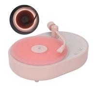 Retro Bluetooth Speaker, Protable Speakers with Aromatherapy and LED Night Light, Record Player Shaped Desktop Speaker with 8W Power Speaker, Gifts for Mom, Girlfriend (PinkK