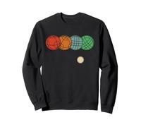Retro Bocce Ball Line Distressed For Men Women Kids Petanque Sweatshirt