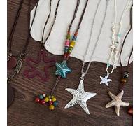 Retro Bohemian ceramic necklace medieval exotic ethnic style long sweater chain Zen clavicle