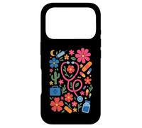 Retro Boho Floral Nurse Doctor Stethoscope RN Nursing Case for iPhone 17 Pro