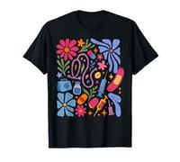 Retro Boho Floral Nurse Doctor Stethoscope RN Nursing T-Shirt