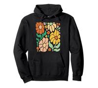 Retro Boho Floral Shirt Vintage Groovy Flowers Aesthetic Pullover Hoodie