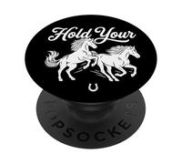 Retro Boho Trendy Hold Your Horses PopSockets Adhesive PopGrip