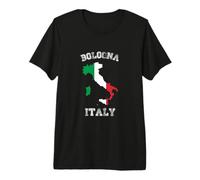 Retro Bologna Italy Distressed Italy Flag Premium T-Shirt