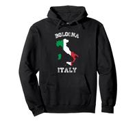 Retro Bologna Italy Distressed Italy Flag Pullover Hoodie