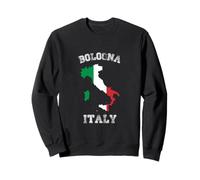 Retro Bologna Italy Distressed Italy Flag Sweatshirt