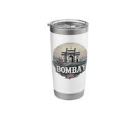 Retro Bombay Landscape Vintage Souvenir Stainless Steel Insulated Tumbler