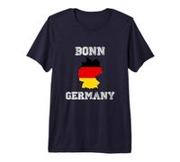 Retro Bonn Germany Distressed Germany Flag Premium T-Shirt