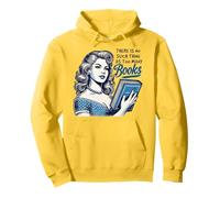 Retro Book Girl Design for ViellReaders with Aesthetics Pullover Hoodie