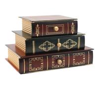 Retro Book Shaped Pen Holder Makeup Brush Organizer European Decorative Props Simulation Book Ornaments for Home Office