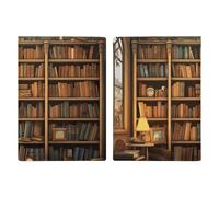 Retro Bookshelf Passport Holder Passport Wallet PU Leather Passports Protective Cover Slim Travel Accessories