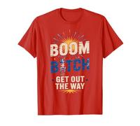 Retro Boom Bitch Fireworks Squad Freedom 4th July Pyro T-Shirt